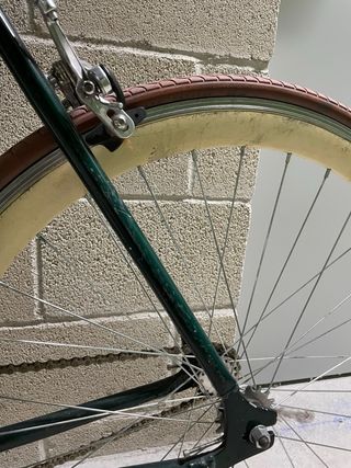 Bicicleta Fixie Verde Cuero