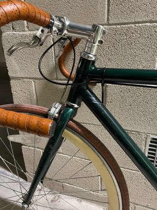Bicicleta Fixie Verde Cuero