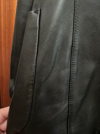 Chaqueta de cuero negra para hombre Emidio Tucci.