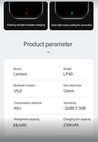 Auricolari Lenovo Thinkplus LP40 Bianchi