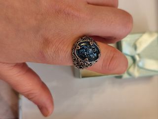 Anillo Plata con Piedra Azul