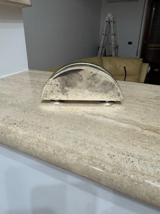 Portatovaglioli vintage metallo argentato