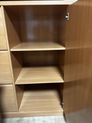 Cómoda archivador madera con cristal