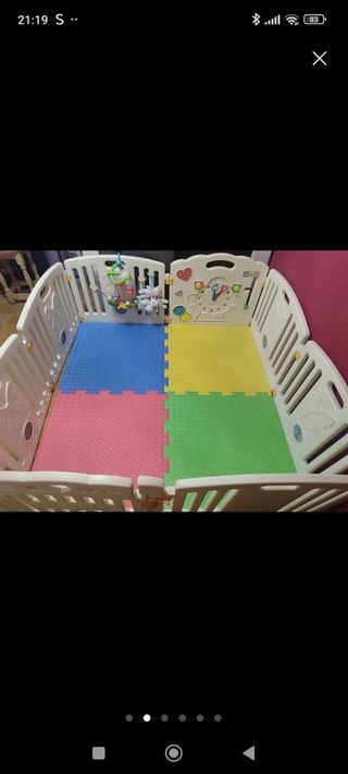 Parque infantil acolchado para bebés