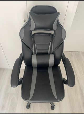 Silla Gaming Ergonómico Negro y Gris
