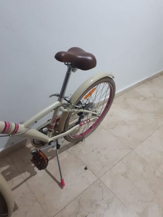 Bicicleta infantil B'TWIN color crema