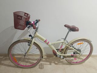 Bicicleta infantil B'TWIN color crema
