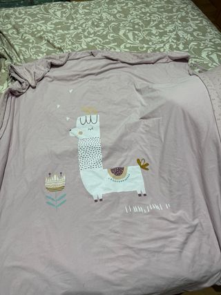 Funda Nórdica Cuna Rosa Llama