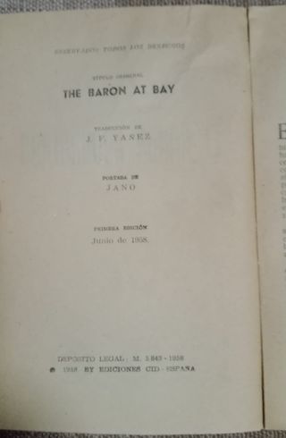 El Barón-Colección Antena, Editorial Plaza & Janés