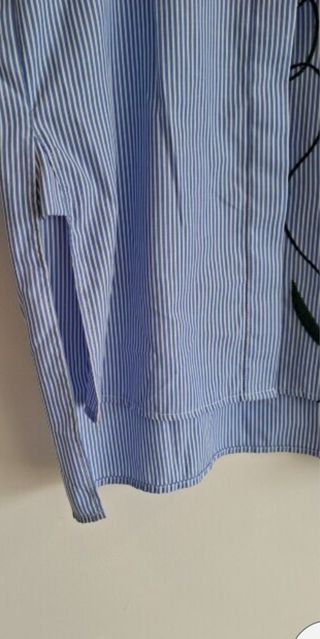 Camisa Rayas Azul y Blanco