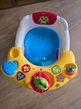 Silla de baño para bebé con juguete de rana