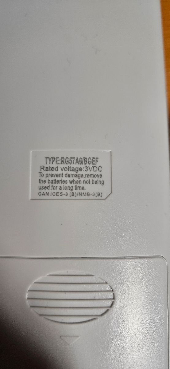 Mando Aire Acondicionado Kosner Modelo RG57A6/BGEF