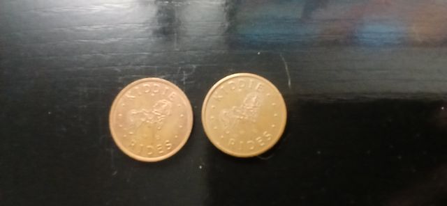 Monetein bronzo  Kiddie Rides Token anni 70/80