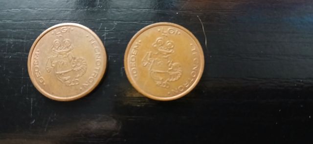 Monetein bronzo  Kiddie Rides Token anni 70/80