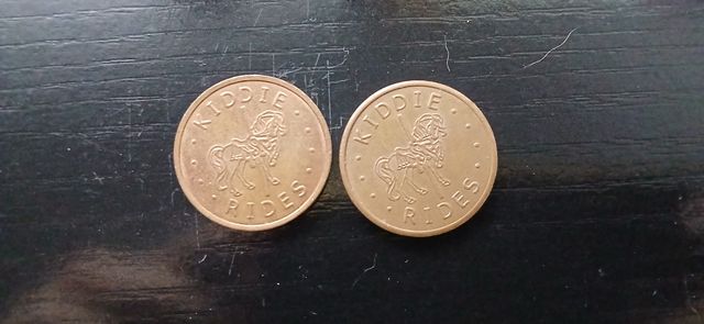 Monetein bronzo  Kiddie Rides Token anni 70/80