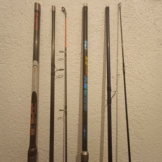 Set de pesca: cañas, maletín, bolsas y silla
