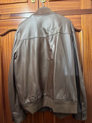 Chaqueta de cuero marrón Emidio Tucci