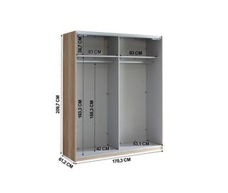 Armario Conforama Madera Marrón y Gris