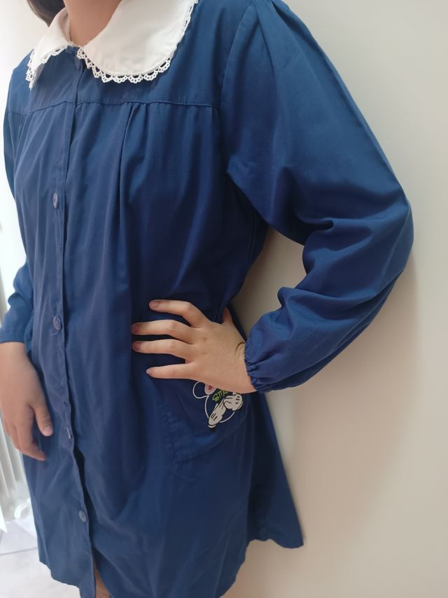 Grembiule bambina con colletto bianco