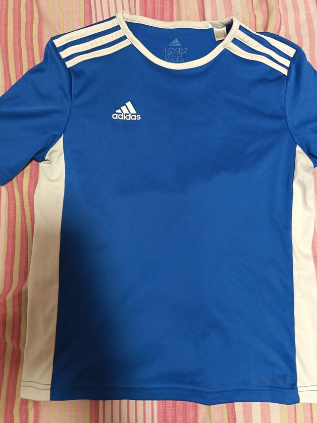 Camiseta Adidas Azul Talla 11-12 Años