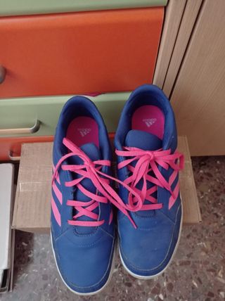 Deportivas Adidas Azul y Rosa