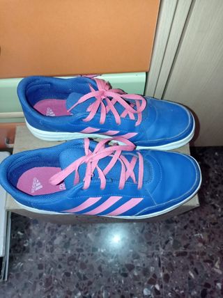 Deportivas Adidas Azul y Rosa