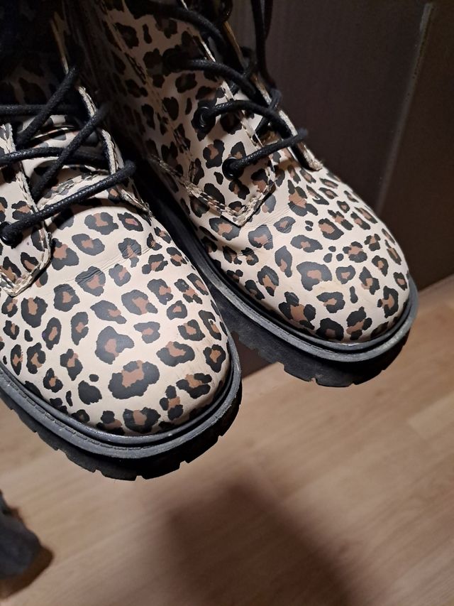 Botines con estampado de leopardo