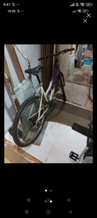 Bicicleta Montaña Blanca y Morada