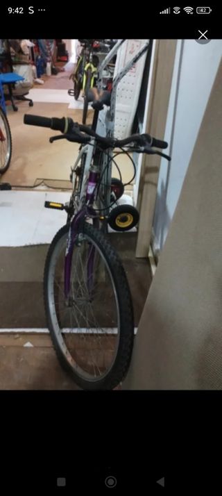 Bicicleta Montaña Blanca y Morada