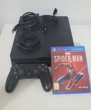 Ps4 Slim Negra + Spider-Man