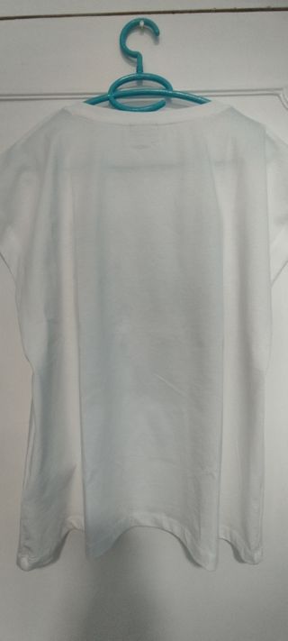 Camiseta Desigual Blanca Corazones Lentejuelas