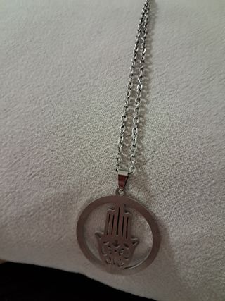 Collar Mano de Fátima Plata