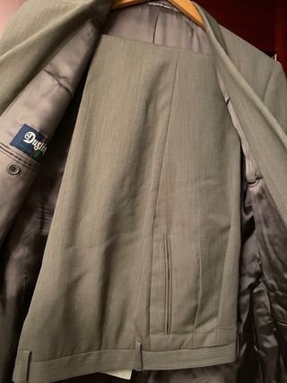 Traje de chaqueta gris para hombre