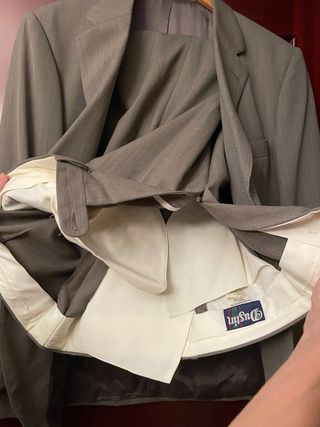 Traje de chaqueta gris para hombre