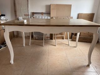 Mesa de comedor vintage madera