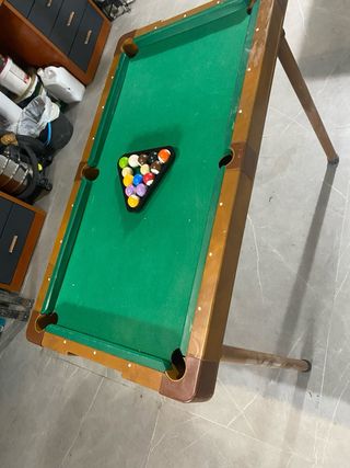 Futbolin y billar infantil vintage