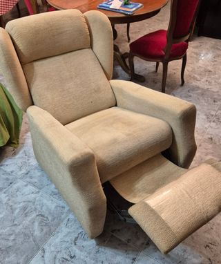 Sillón relax reclinable beige