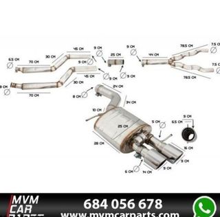 Sistema de escape deportivo completo para BMW Seri