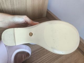 Sandalias Zara Cuña Piel Rosa Talla 38