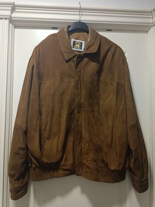 Chaqueta de ante marrón talla 54