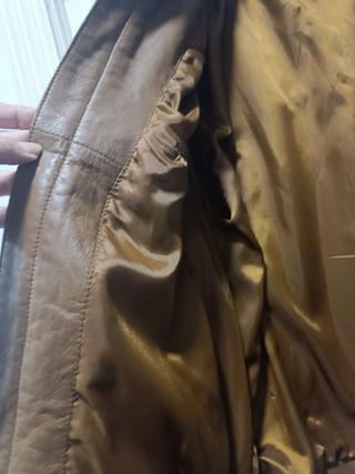 Chaqueta de ante marrón talla 54