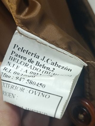 Chaqueta de ante marrón talla 54