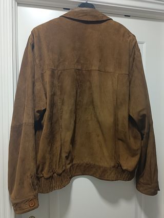 Chaqueta de ante marrón talla 54