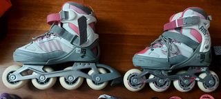 Patines en línea Oxelo talla junior + protecciones