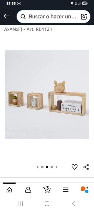 Estanterías Cubo Madera Set 3