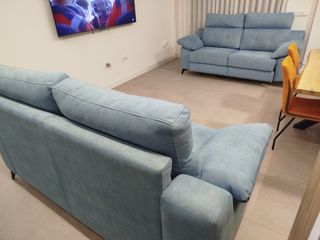 2 divani in tessuto con sedute sfoderabili