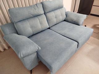 2 divani in tessuto con sedute sfoderabili