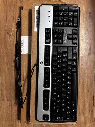 Teclado HP USB Negro/Plateado