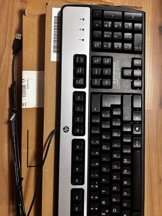 Teclado HP USB Negro/Plateado