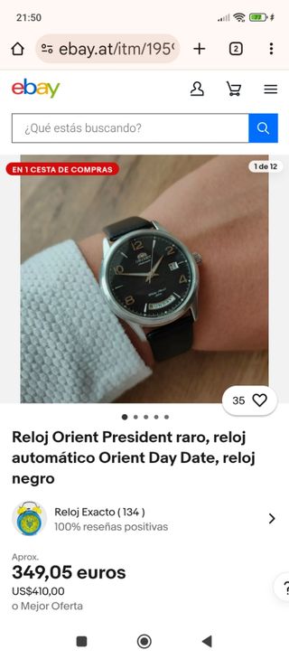 Reloj Orient Automático ,modelo president 